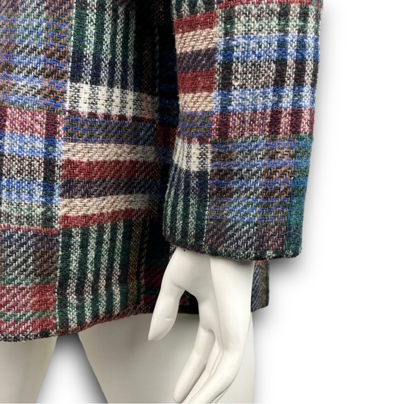 WILLOW RIDGE 90s Vintage Patchwork Plaid Blazer Academia Preppy Grannycore - Picture 10 of 16